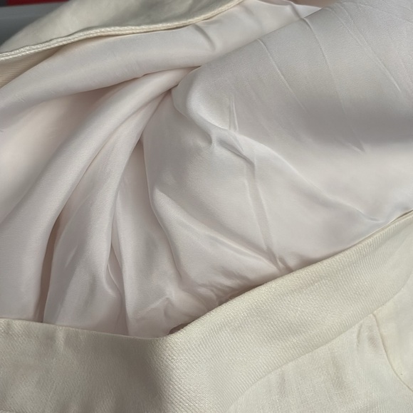 Lafayette 148  White Linen Menswear Pants size 16 - Picture 10 of 10